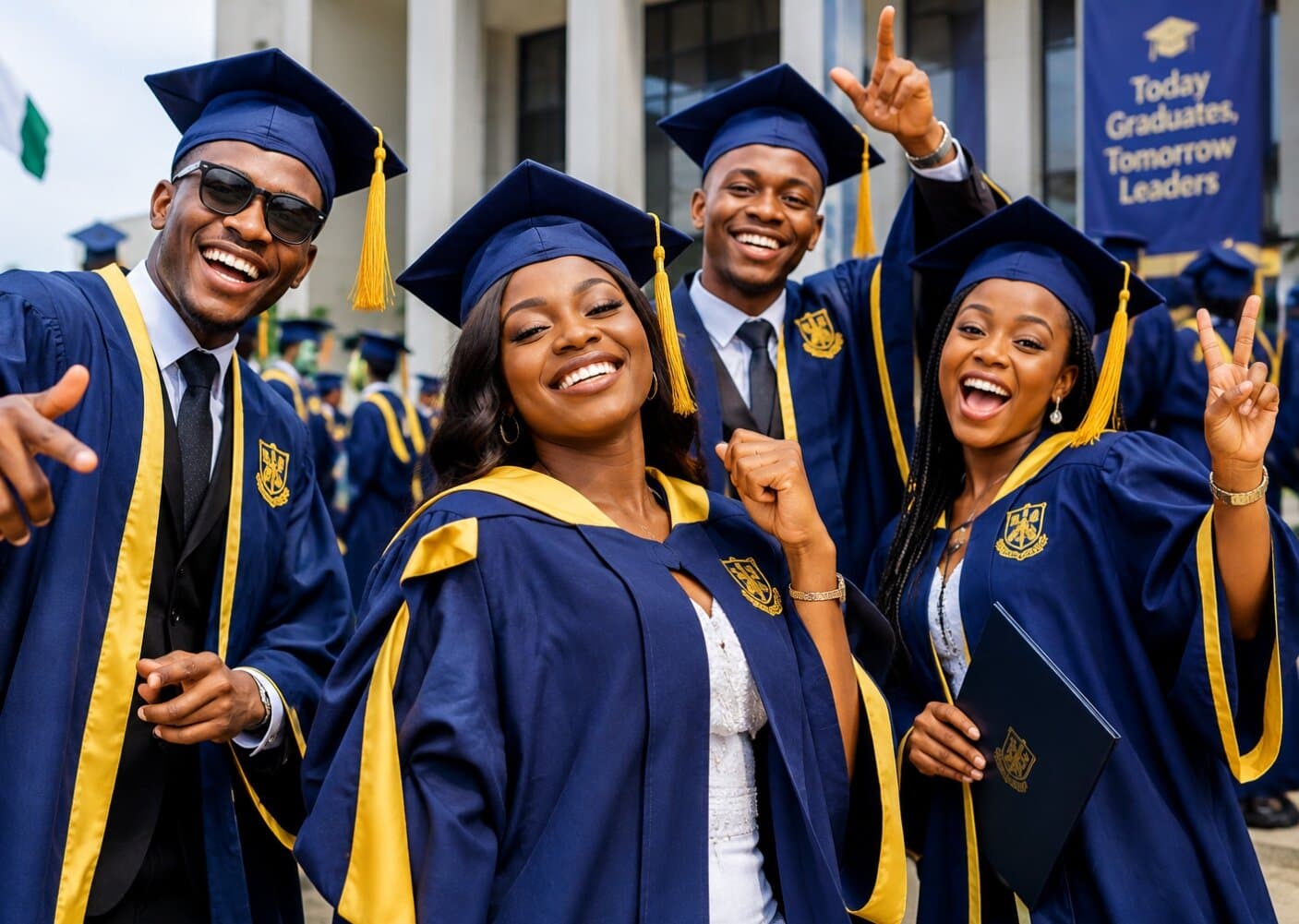Graduates celebrating